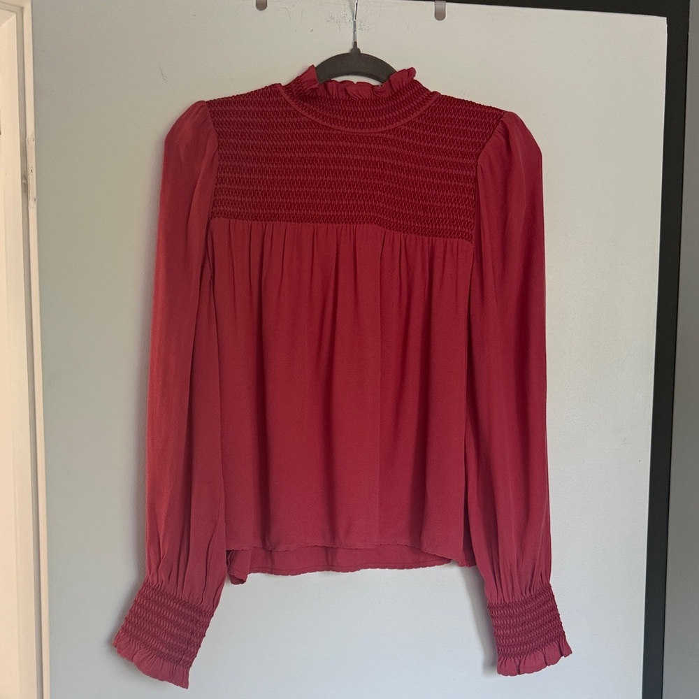 Wilfred Pink smocked shirt